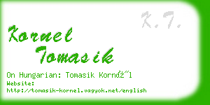 kornel tomasik business card